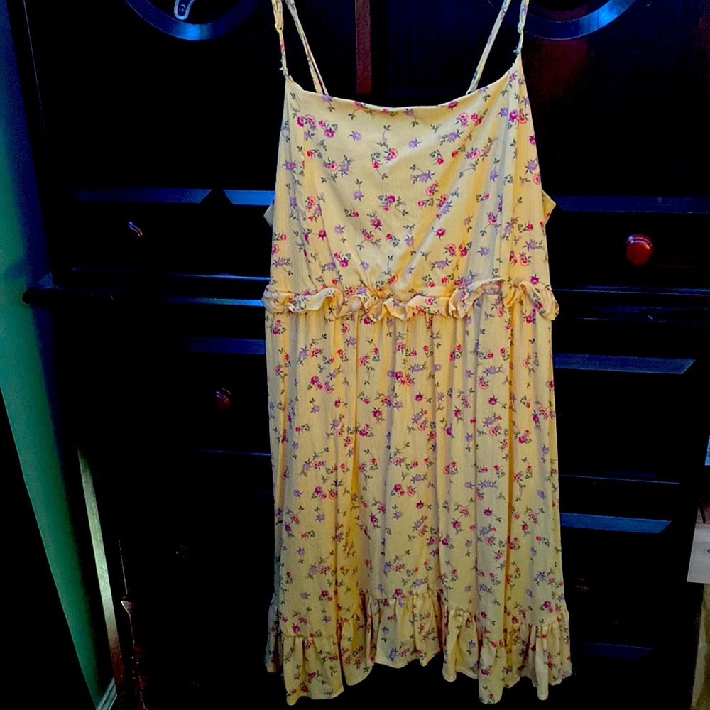 Yellow floral dress